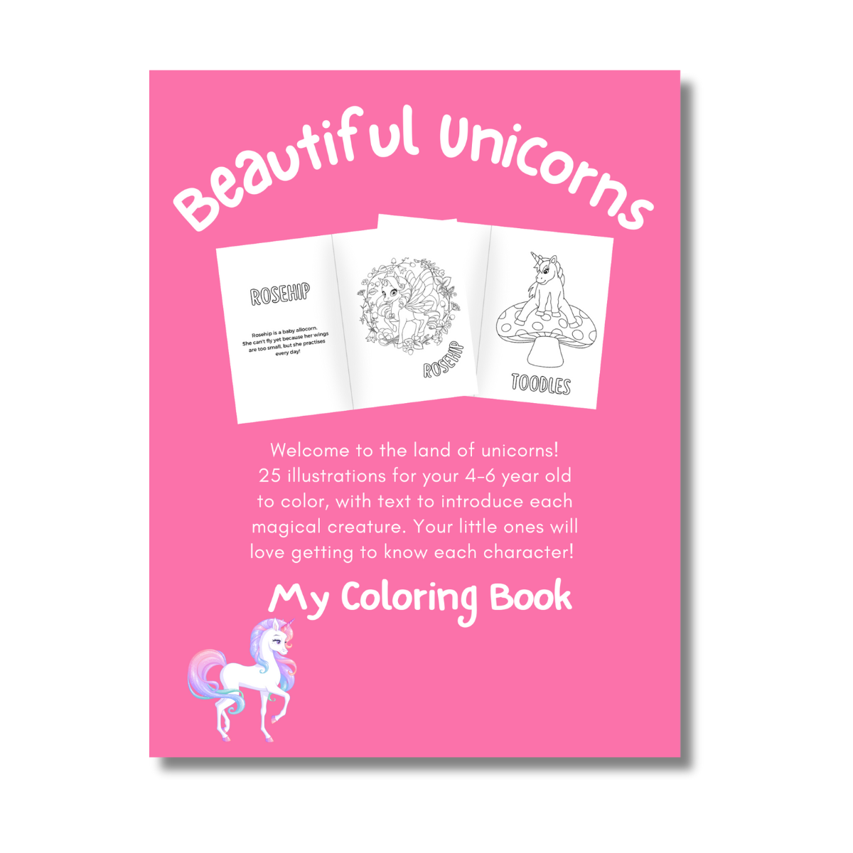 Beautiful Unicorns Colouring Book