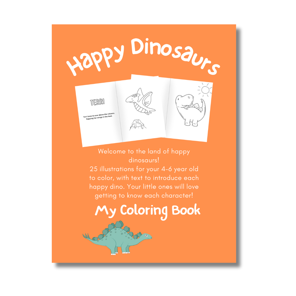 Happy Dinosaurs Colouring Book